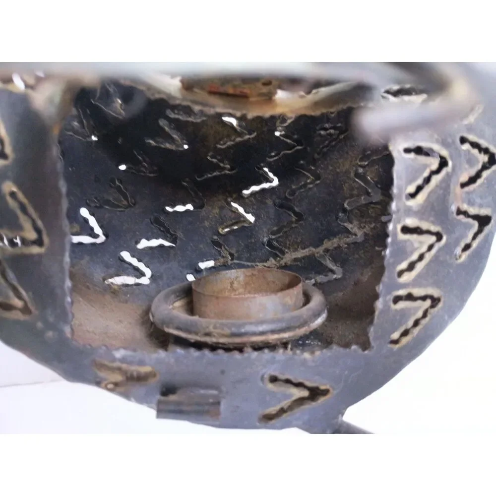 Vintage Rustic Metal Rooster Chicken Handmade Outdoor Tealight Candle Holder